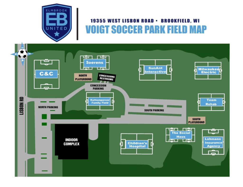 2023 EBU Select Cup Field Maps Elmbrook United